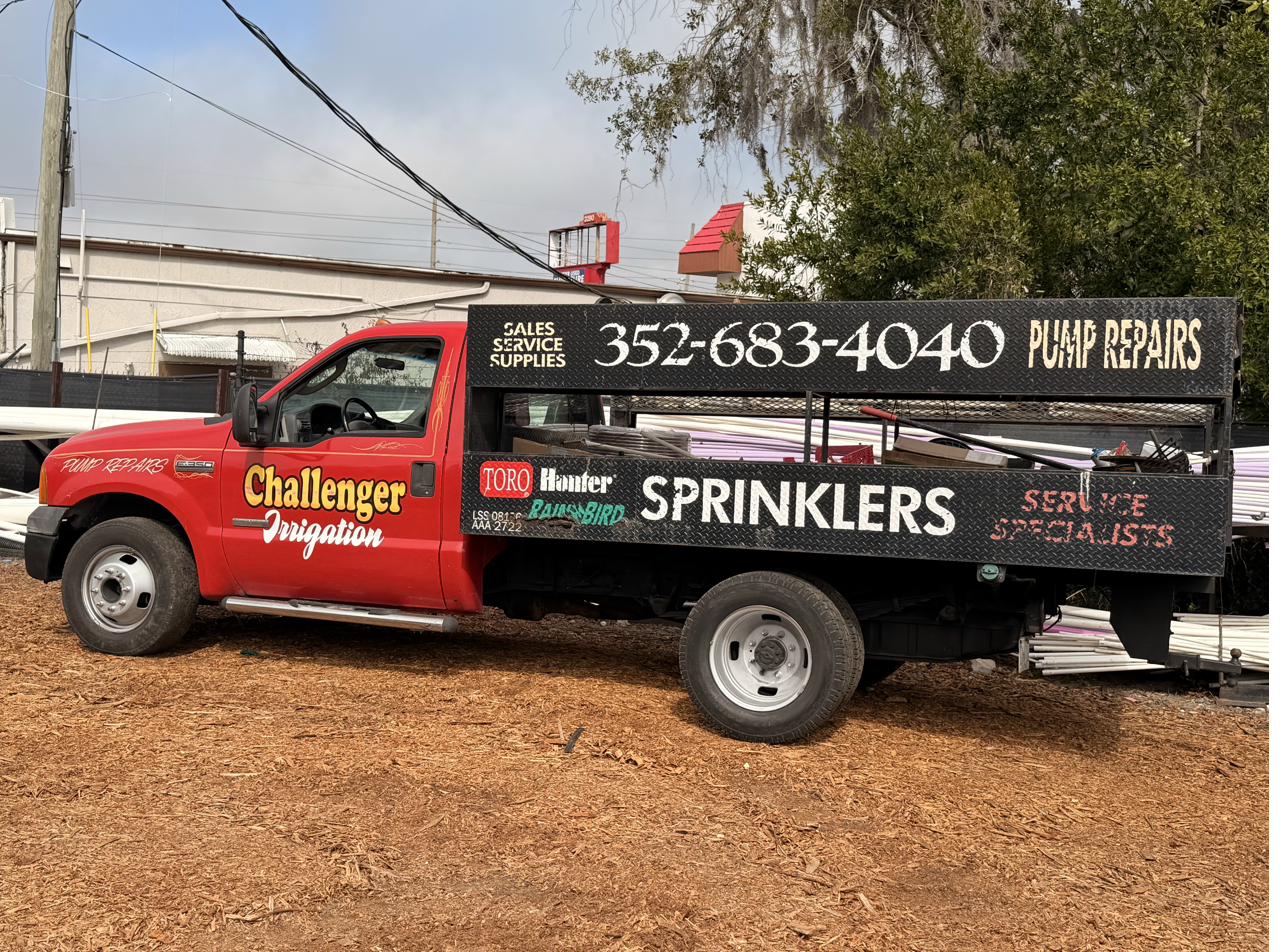 Challenger Irrigation service truck — serving Spring Hill, Wesley Chapel, Homosassa FL